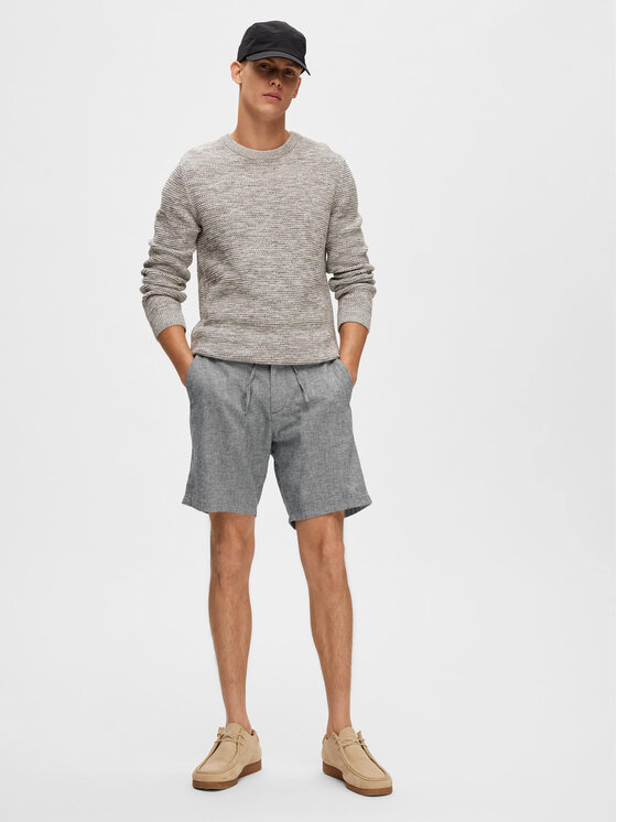 Selected Homme Selected Homme Pantaloncini di tessuto Slhregular-Brody 16087638 Grigio Regular Fit