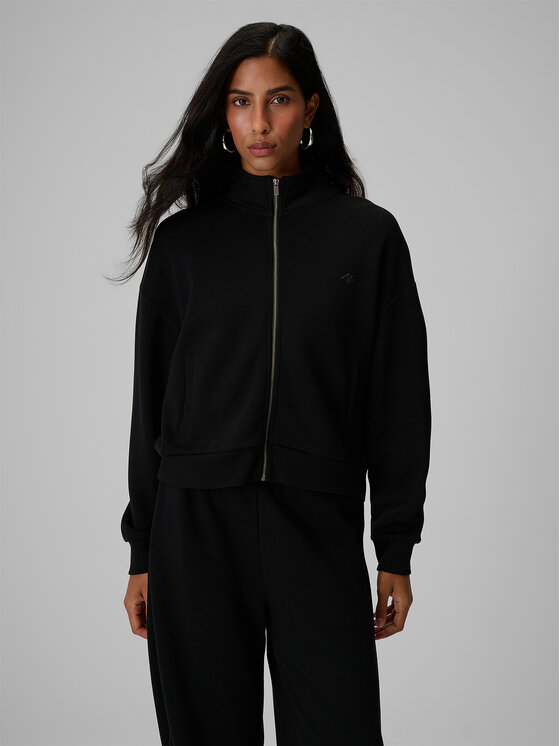 4F 4F Bluza ESSENTIAL Czarny Loose Fit