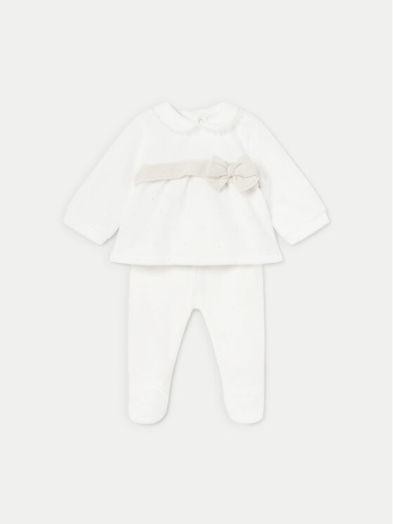 Mayoral Mayoral Komplet bluze i štrampli 2506 Écru Regular Fit