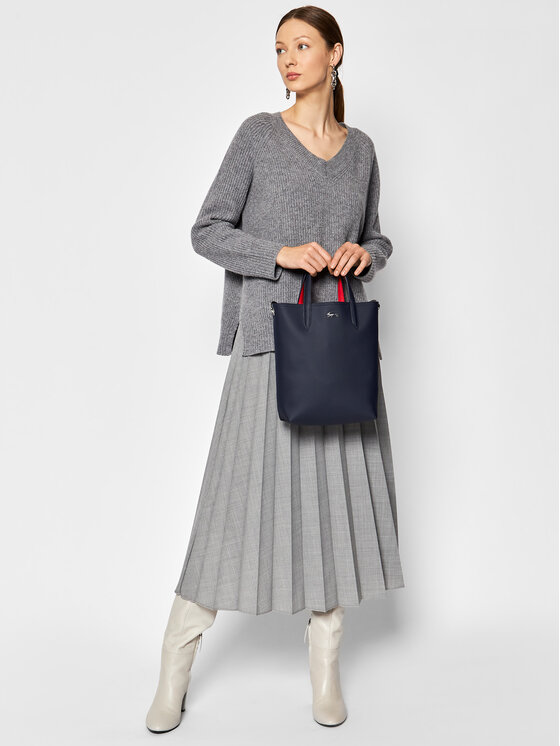 Lacoste Torebka Vertical Shopping Bag NF2991AA Granatowy Modivo.pl