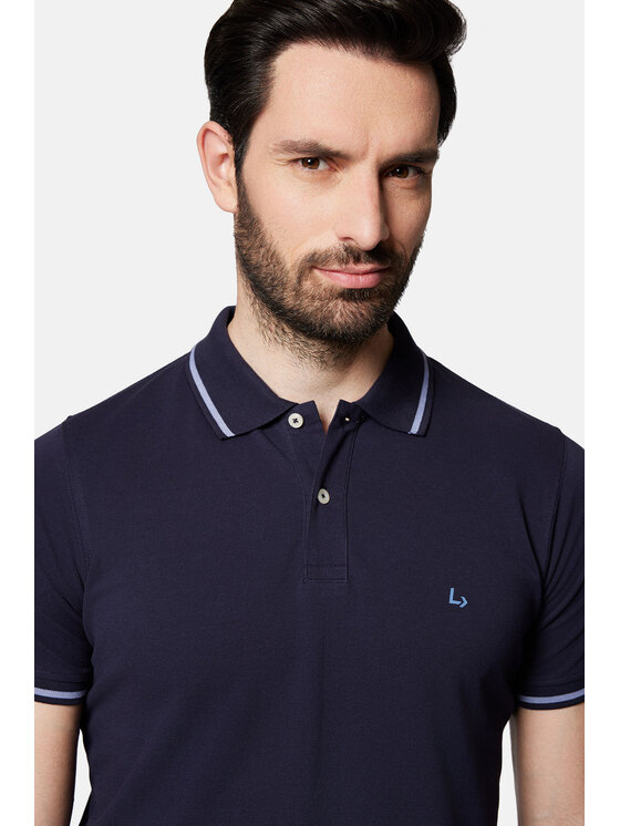 Lancerto Lancerto Polo Morty PO073124000021 Granatowy Regular Fit