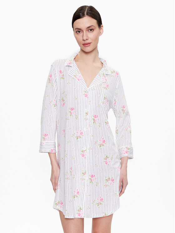 Lauren Ralph Lauren Cămașă de noapte ILN32230 Alb Regular Fit