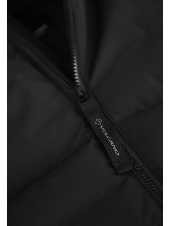 Volcano Volcano Kurtka puchowa J-GAWIR Czarny Regular Fit