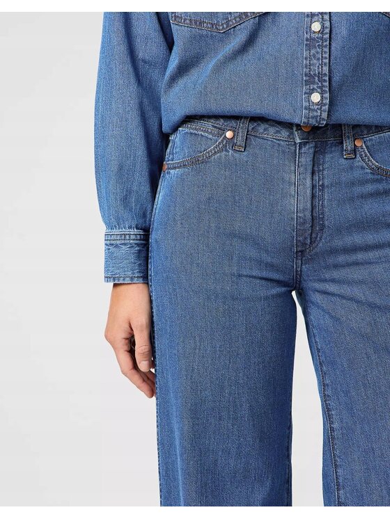 Wrangler Wrangler Jeansy World Wide 661 Niebieski Basic Fit