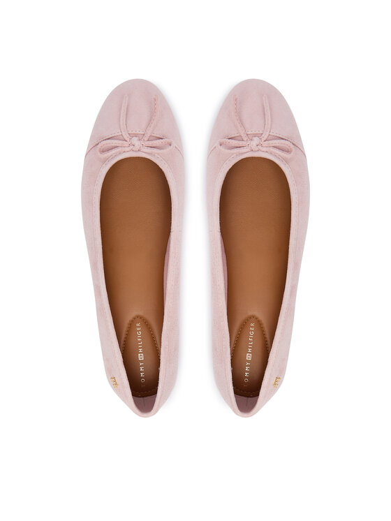 Tommy Hilfiger Tommy Hilfiger Balerinke Th Monogram Suede Ballerinas FW0FW09357 Ružičasta