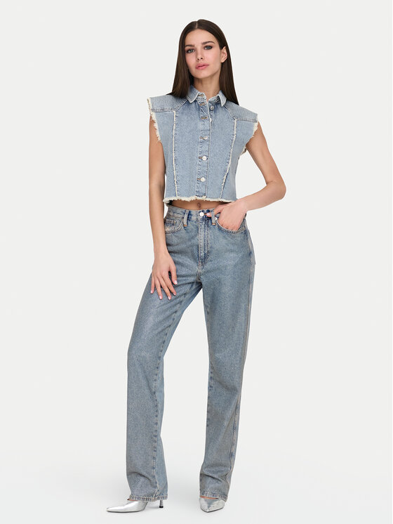 ONLY ONLY Kamizelka Hollywood 15341021 Niebieski Regular Fit