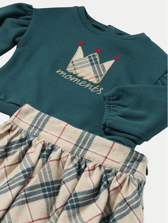 Mayoral Mayoral Komplet bluza i spódniczka 2929 Zielony Regular Fit