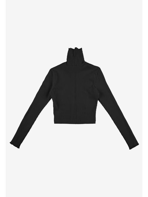 PROSTO. PROSTO. Golf Ribbed Czarny Regular Fit