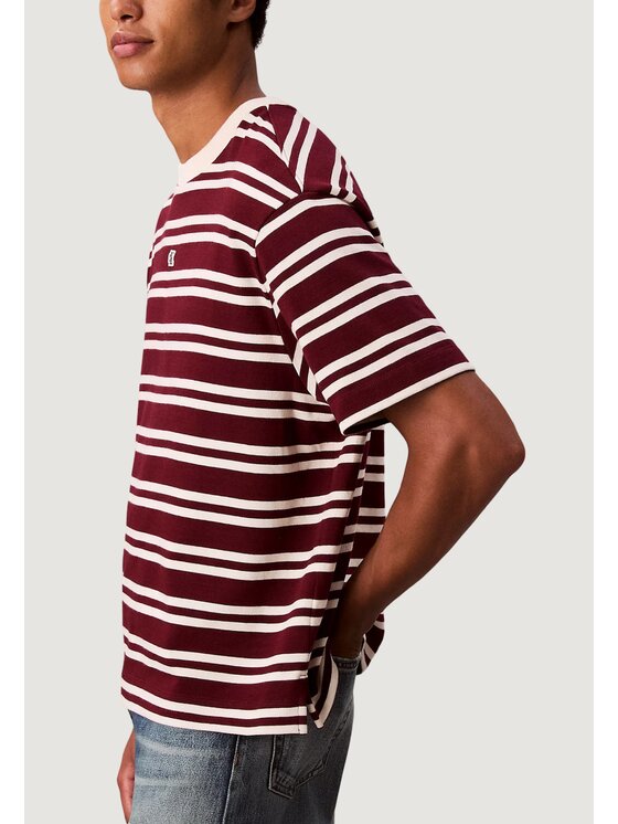 Calvin Klein Jeans Calvin Klein Jeans T-shirt SS HVYWT STRIPE JERS Rosso Casual Fit