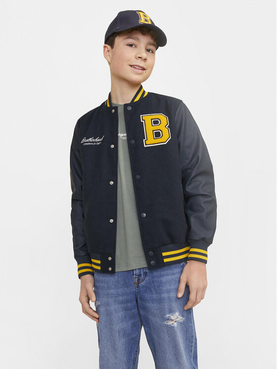Jack & Jones Junior Jack & Jones Junior Яке бомбър College 12239791 Син Regular Fit