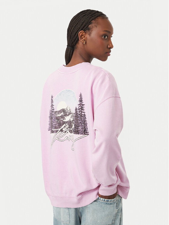 Roxy Majica dugih rukava Cross Your Mind ERJFT05113 Ružičasta Regular Fit