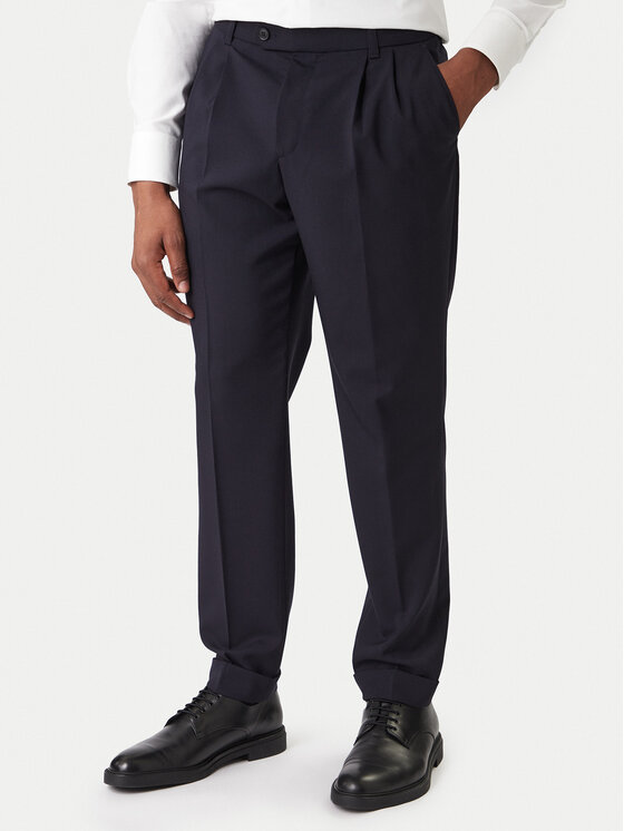 BOSS BOSS Pantaloni din material C-Perin-DPL 50545822 Bleumarin Tapered Fit