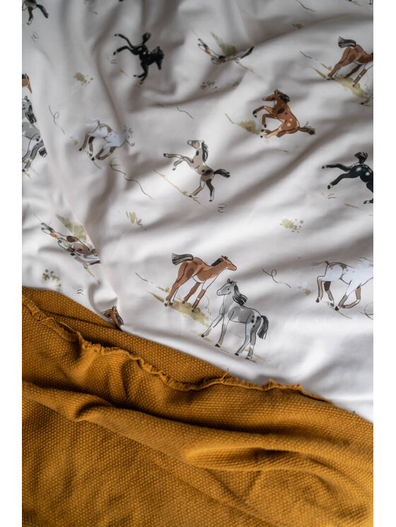 White pocket White pocket Komplet pościeli we wzory Beżowy