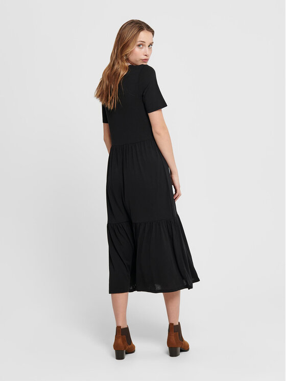 JDY JDY Každodenní šaty Dalila 15195291 Černá Loose Fit