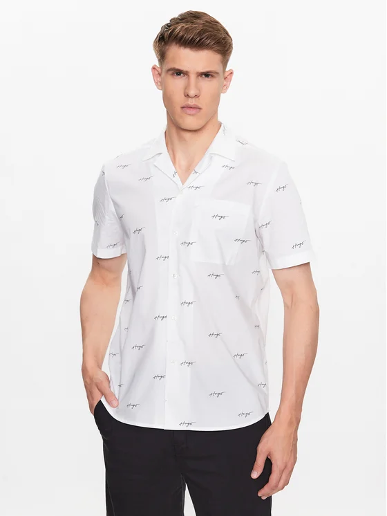 Hugo Hemd 50490668 Weiß Relaxed Fit