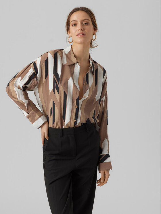 Vero Moda Vero Moda Krekls 10295476 Brūns Regular Fit