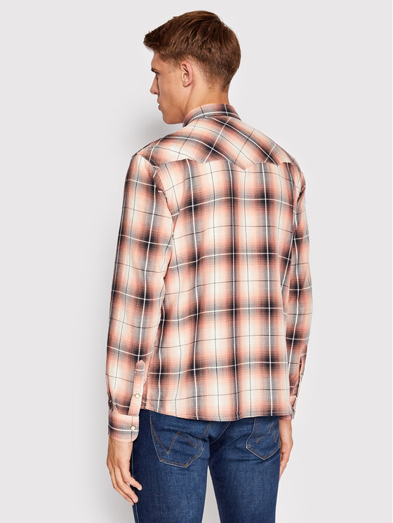 Wrangler Wrangler Koszula Western W5A02LP42 112146083 Czerwony Regular Fit