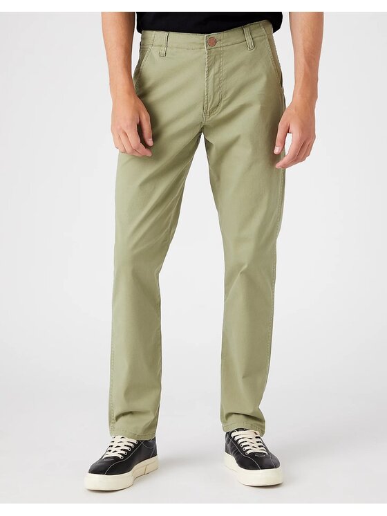 Wrangler Wrangler Chinosy CASEY CHINO Zielony Straight Fit