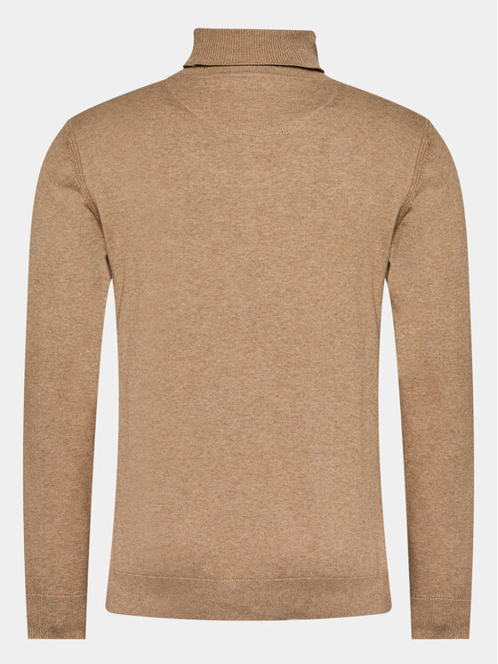 INDICODE INDICODE Rollkragenpullover Van Paul 35-699 Beige Regular Fit