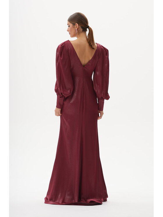 Castellani Castellani Sukienka Gaja Bordowy Regular Fit