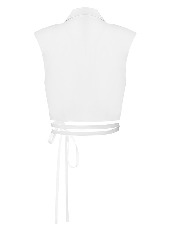 ACCESS FASHION ACCESS FASHION Kamizelka 53-1028-195 Biały Slim Fit