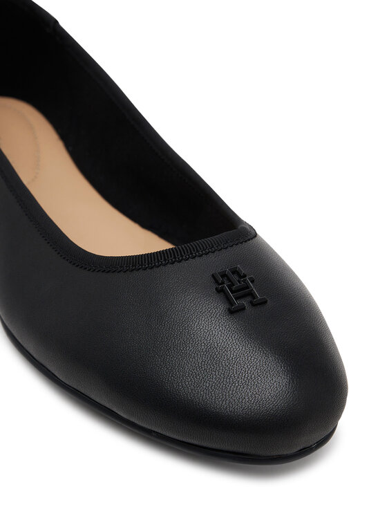 Tommy Hilfiger Tommy Hilfiger Μπαλαρίνες Th Hardware Leather Ballerina FW0FW08654 Μαύρο