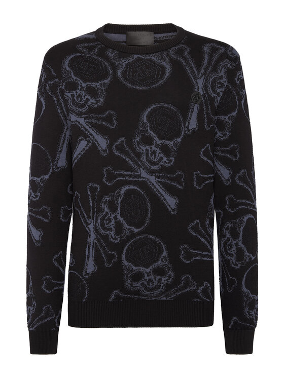 PHILIPP PLEIN PHILIPP PLEIN Sweter 531 Czarny Regular Fit
