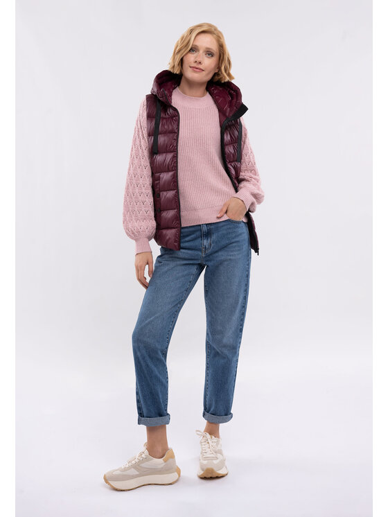 Volcano Volcano Sweter S-LUCA Różowy Regular Fit