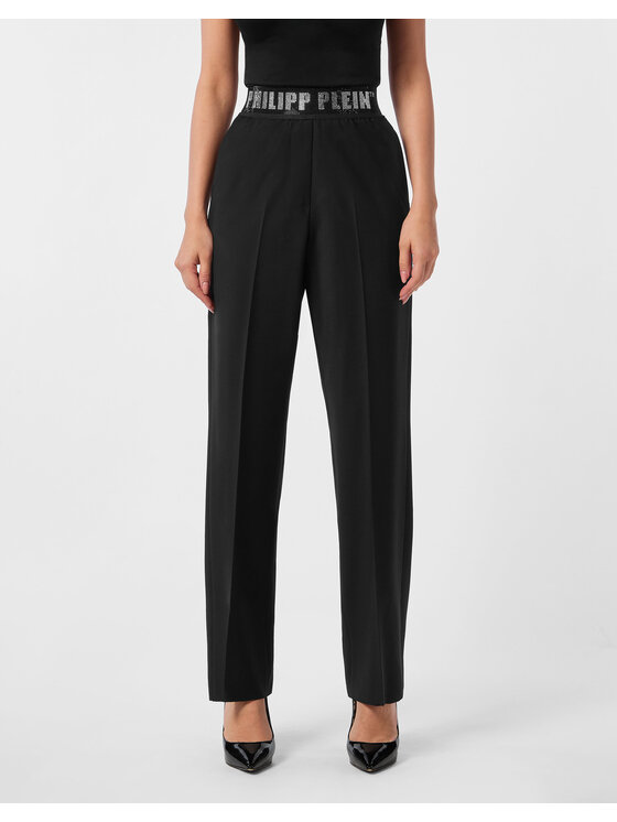 PHILIPP PLEIN PHILIPP PLEIN Spodnie materiałowe 28019 Czarny Straight Fit