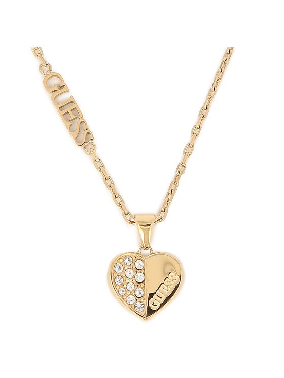 Guess Комплект колие и обеци Lovely Guess JUBS03 188JW Позлатено с ...