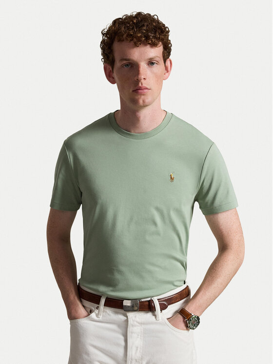 Polo Ralph Lauren Tricou 710740727505 Verde deschis Regular Fit