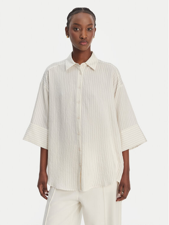 Eleh Cămașă SS260297 Alb Relaxed Fit