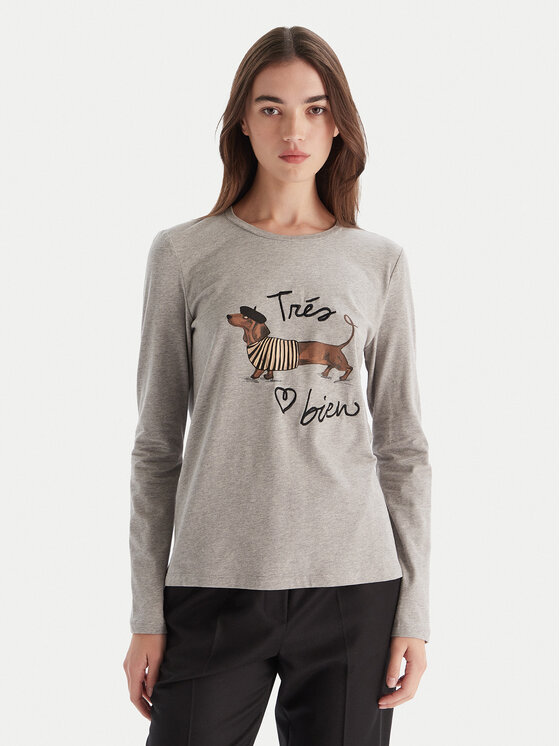 Weekend Max Mara Weekend Max Mara Bluză Renoir 2525946032 Gri Regular Fit