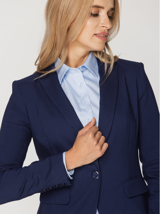 Willsoor Willsoor Marynarka 67003 Granatowy Classic Fit