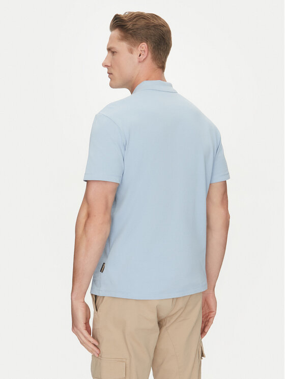 Napapijri Napapijri Tricou polo Ealis NP0A4H8B Albastru celest Regular Fit