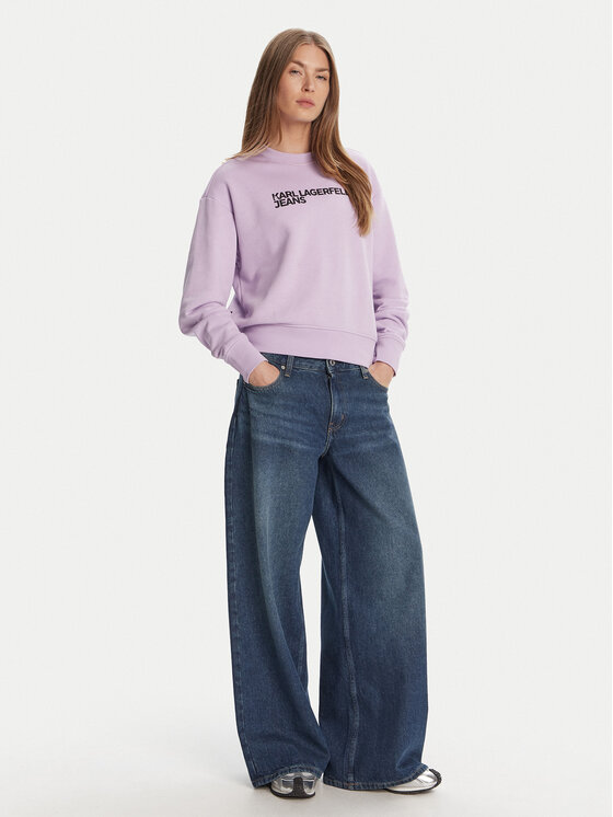 Karl Lagerfeld Jeans Karl Lagerfeld Jeans Jeansy A3W10079 Niebieski Wide Leg