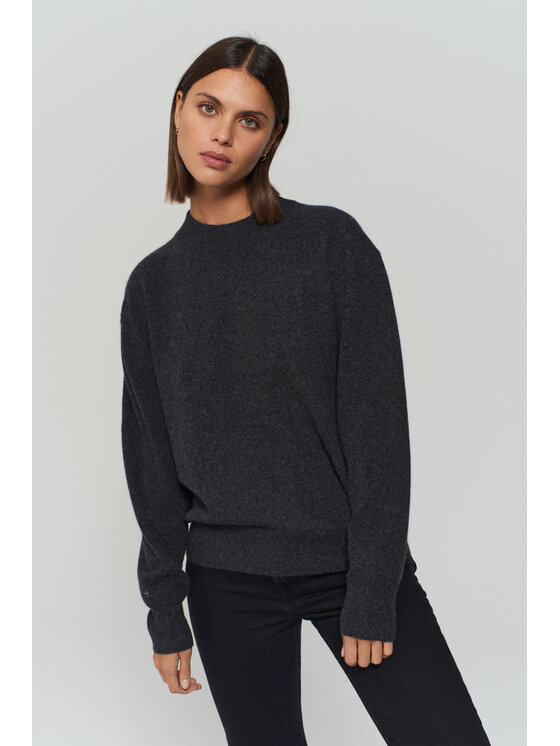 B SIDES B SIDES Sweter MERINO Szary Regular Fit