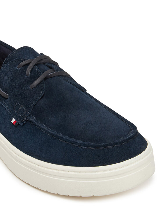 Tommy Hilfiger Tommy Hilfiger Félcipő Modern Light Hybrid Suede Boat S FM0FM05352 Sötétkék