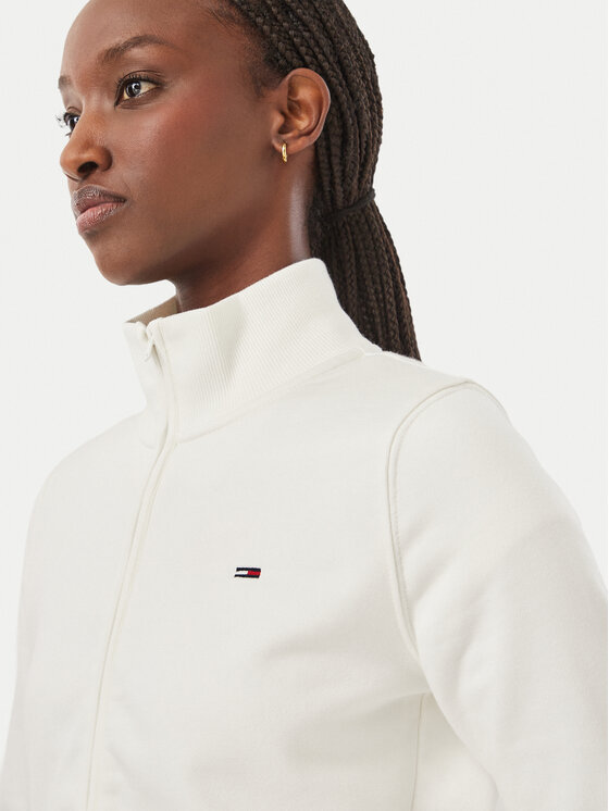 Tommy Jeans Tommy Jeans Pluus Flag DW0DW23535 Valge Slim Fit