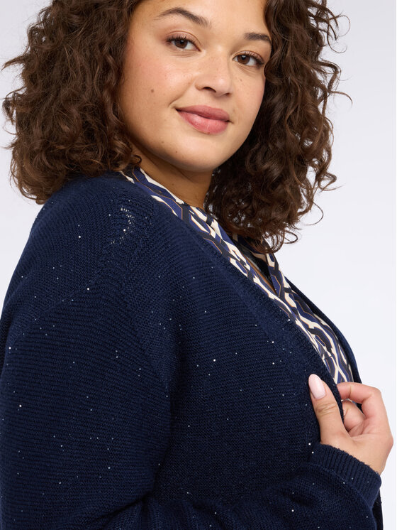 Fiorella Rubino Fiorella Rubino Sweter M054E002040N034 Niebieski Over Fit