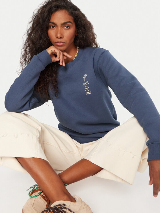 Roxy Roxy Sweatshirt Surf Stoked ERJFT05018 Blau Regular Fit