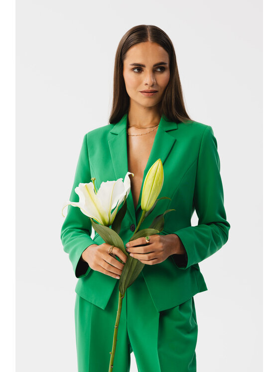 Stylove Stylove Marynarka S353 Zielony Modern Fit