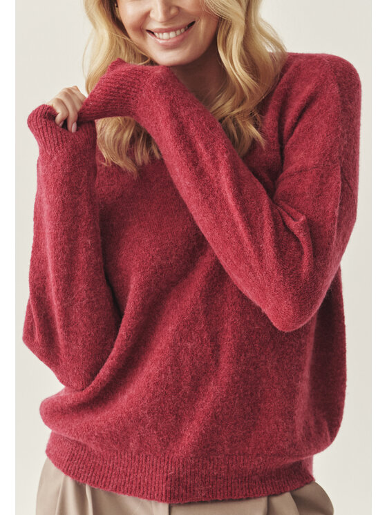 TATUUM TATUUM Sweter NELL Czerwony Oversize