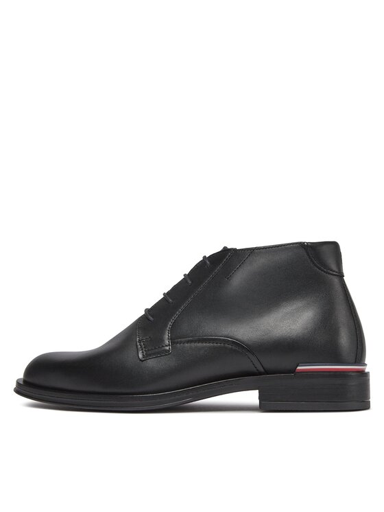 Tommy Hilfiger Tommy Hilfiger Ghete Core Rwb Hilfiger Lth L Boot FM0FM04804 Negru