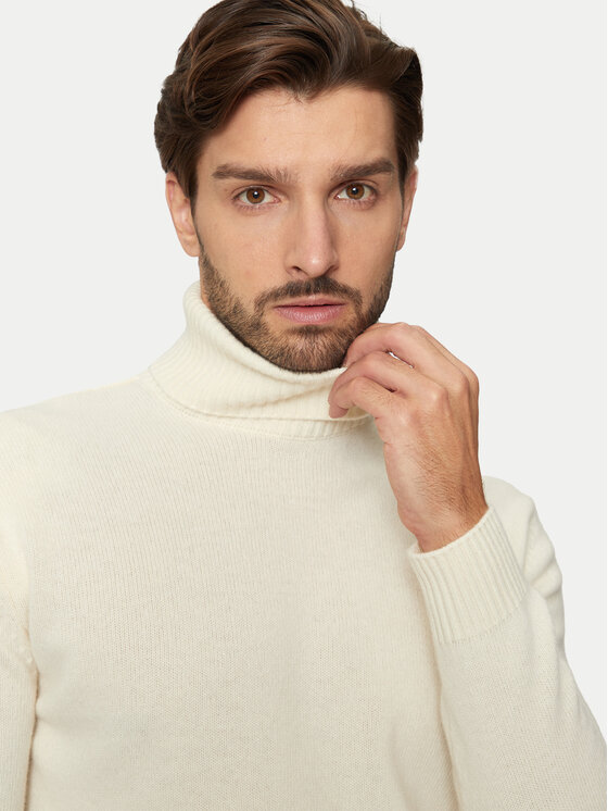 Sisley Sisley Krekls ar augstu apkakli 1244S200I Écru Regular Fit