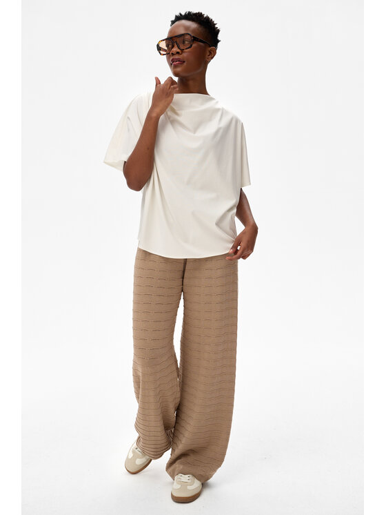 blue shadow blue shadow Bluzka Binni Écru Regular Fit