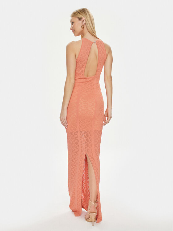 Guess Guess Večernja haljina Belle W4GK80 Z36O0 Koraljna Slim Fit