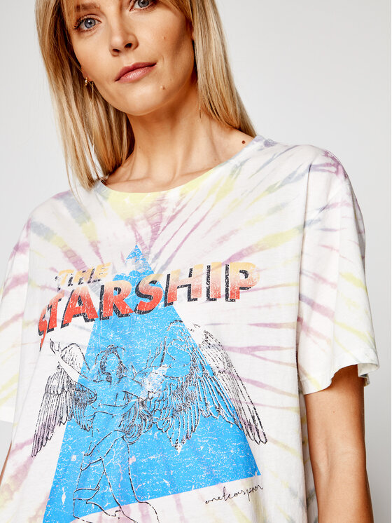 One Teaspoon One Teaspoon T-Shirt Starship Tye Dye Boyfriend Tee 23901 Bunt Boyfriend Fit
