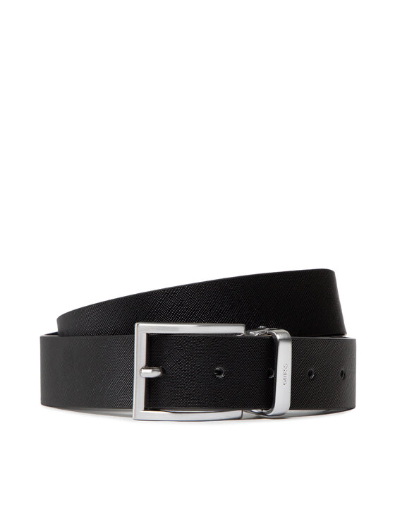 Guess Guess Мъжки колан Adjustable & Revesible Belt BM7545 LEA35 Черен