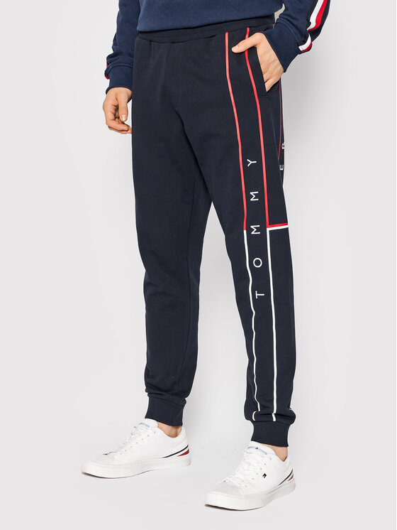 Tommy Hilfiger Spodnji del trenirke Large Rwb Flag MW0MW25050 Mornarsko modra Regular Fit
